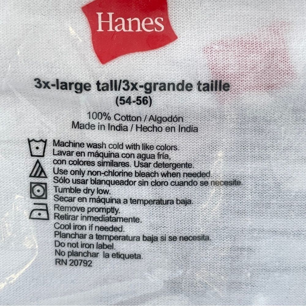 Hanes Stretch Cotton 3-pack V-Neck Undershirts Lot of 3 Packs - 9 Shirts 3 XL - Picture 5 of 6
